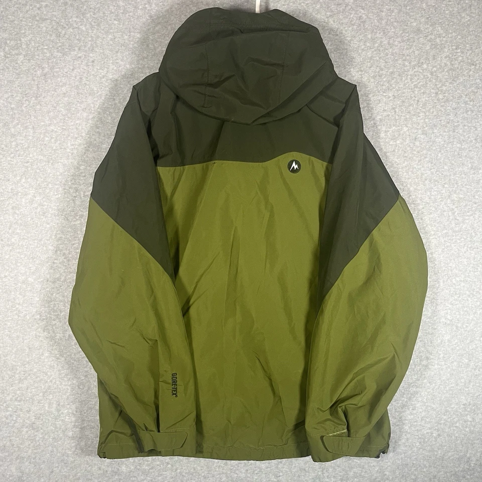 Marmot GORE TEX Hooded Jacket Medium Two Tone Green Outer Shell - Image 2 of 4