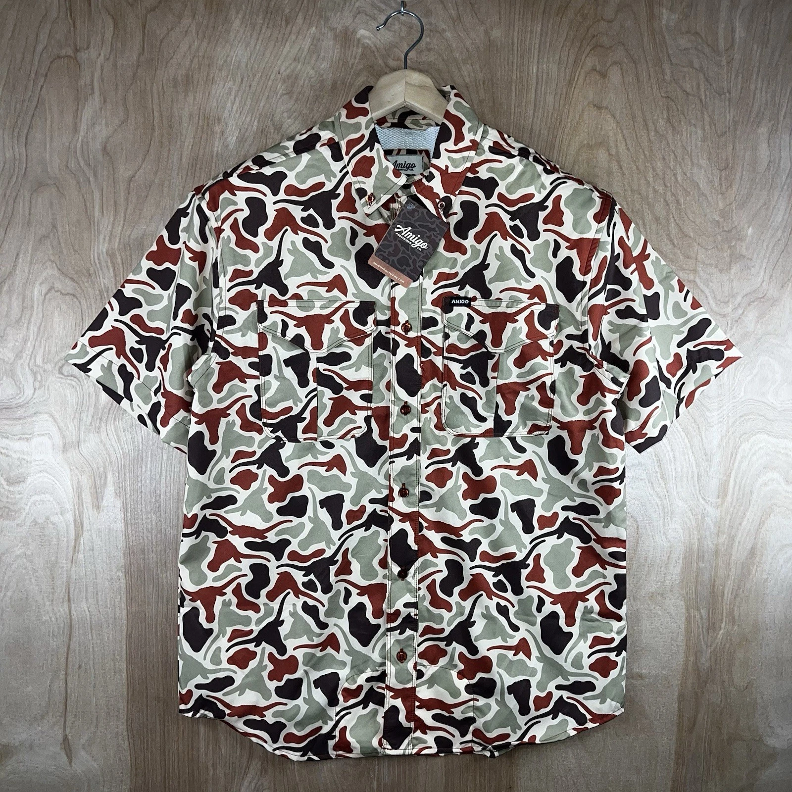 AMIGO PROVISIONS CAMO CAMOUFLAGE PRIMERO SHIRT NCAA TEXAS LONGHORNS MEDIUM NEW
Opens in a new window