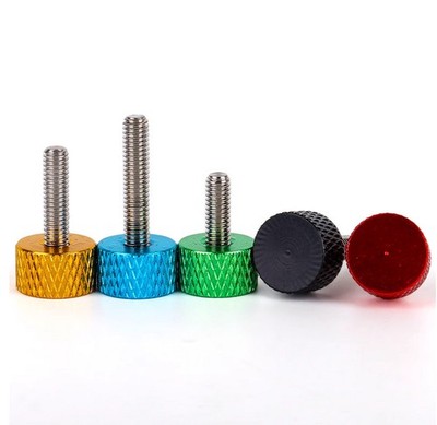 304 Stainless Steel Thumb Screws Grid Knurled Flat Aluminum Head M3 M4 M5 M6 M8