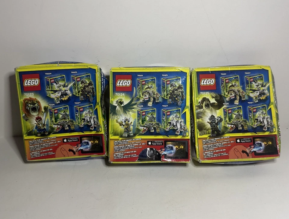 LOT OF 3 Lego Chima 70125,70124,70123 Legend -BEAST  NEW Sealed - Image 2 of 4