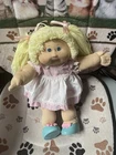 Vintage 1985 Cabbage Patch Lemon Blonde Blue Eyes One Tooth Rare Dress