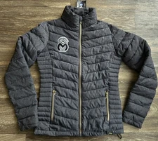 Pirma Monarcas Morelia Futbol Soccer Puffer Jacket Black Womens Size Small