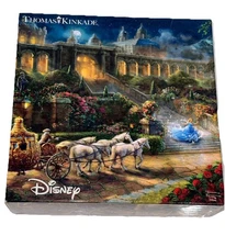 Thomas Kinkade Disney Cinderella 'Clock Strikes Midnight' 750pc Puzzle COMPLETE