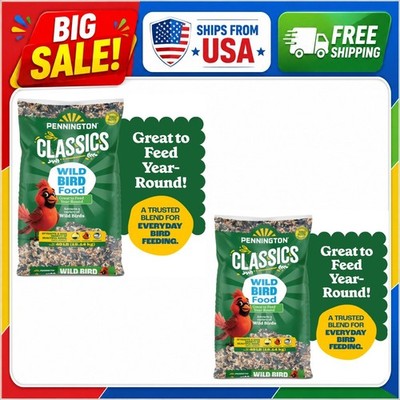 Pennington Classic Wild Bird Feed and Seed, 40 lb. Bag, Dry, 2 Pack