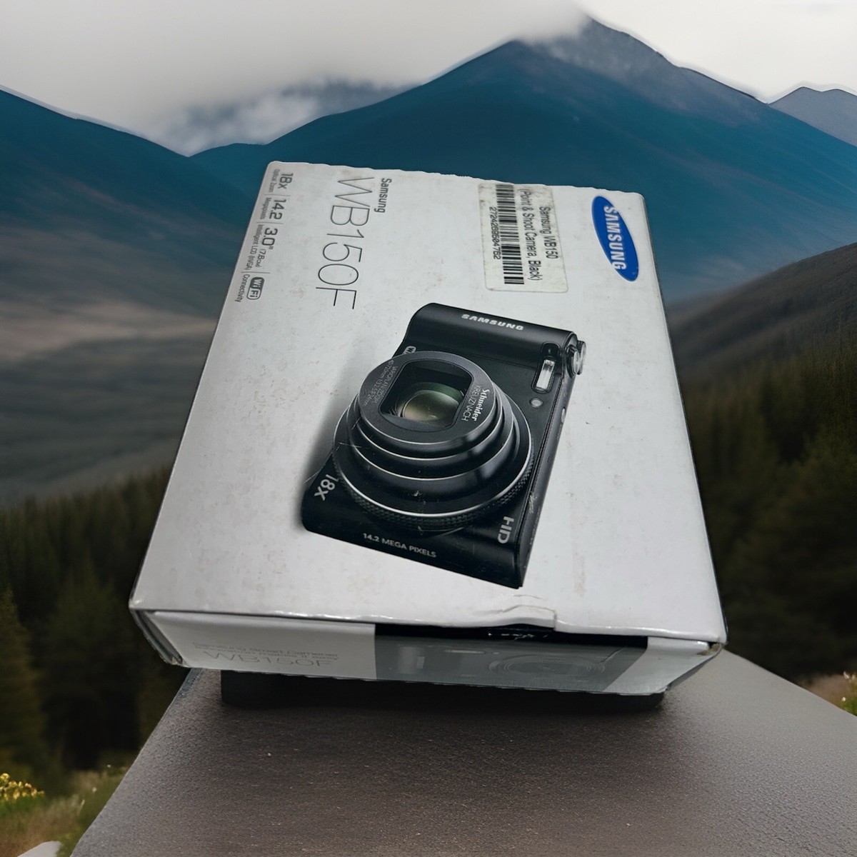 Samsung WB150F 14.2MP Compact Digital Camera Black ,18X Op. Zoom