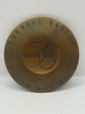 Vintage 1908 -1954 General Motors First 50 Million Cars Brass Paperweight GM