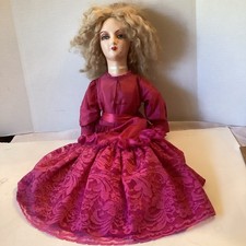 Antique 1920's Boudoir Bed Doll with Gorgeous Face  Blonde Hair 27  Long