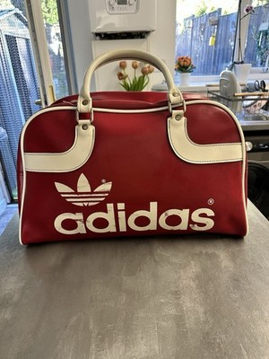 Vintage Adidas Reisetasche Peter schwarz Keighley rot weiß 70er Retro super selten