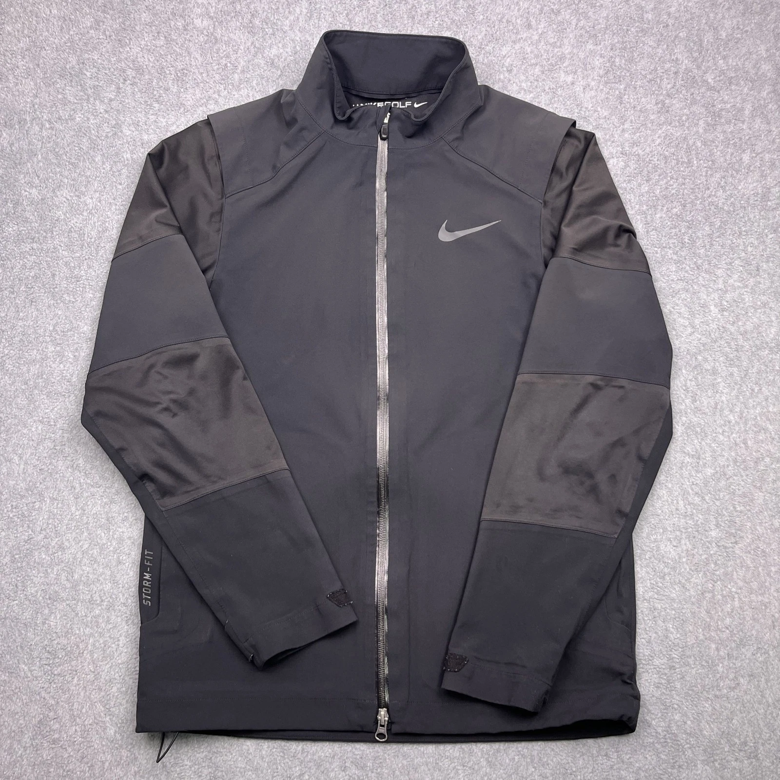 Nike Storm-FIT Golf Jacket Mens Small Black Long Sleeve Full-Zip