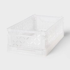 Foldable Crate Small White