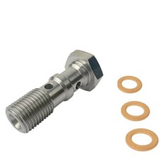 Stainless Steel Double Banjo Bolts M10x1.0 Turbo M10x1.0, banjo bolts