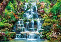 Puzzle (500 T.) Wasserfall Im Dschungel (Clementoni) Neu/Ovp
