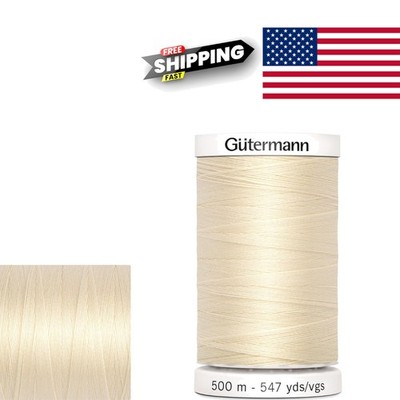 All Purpose Polyester Thread 547 Yards Ivory Strong Durable Seam Construction