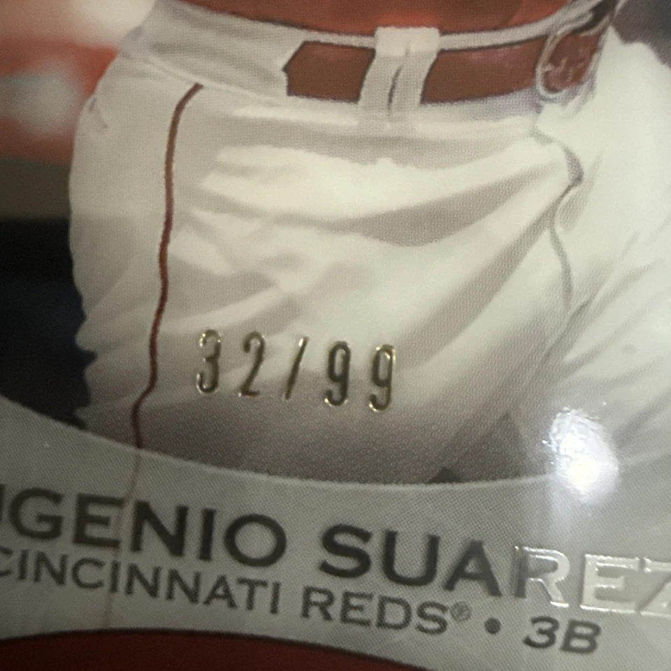EUGENIO SUAREZ 2019 TOPPS TRIBUTE #71 GREEN PARALLEL /99 Reds Mariners - Image 3 of 3