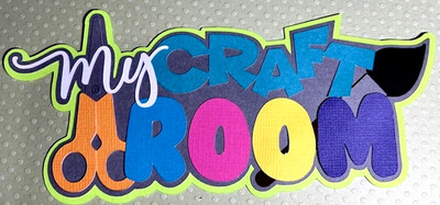 My Craft Room Crafter Scrapbooker Painter 3D Paper Pieced Die Cut Title