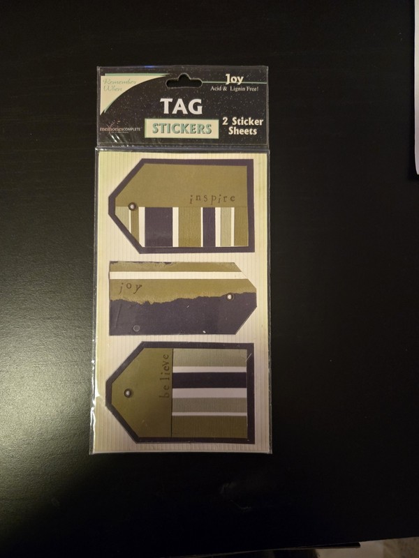 Remember When Joy Tags Tag Stickers 2 Sticker Sheets Scrapbook #22374