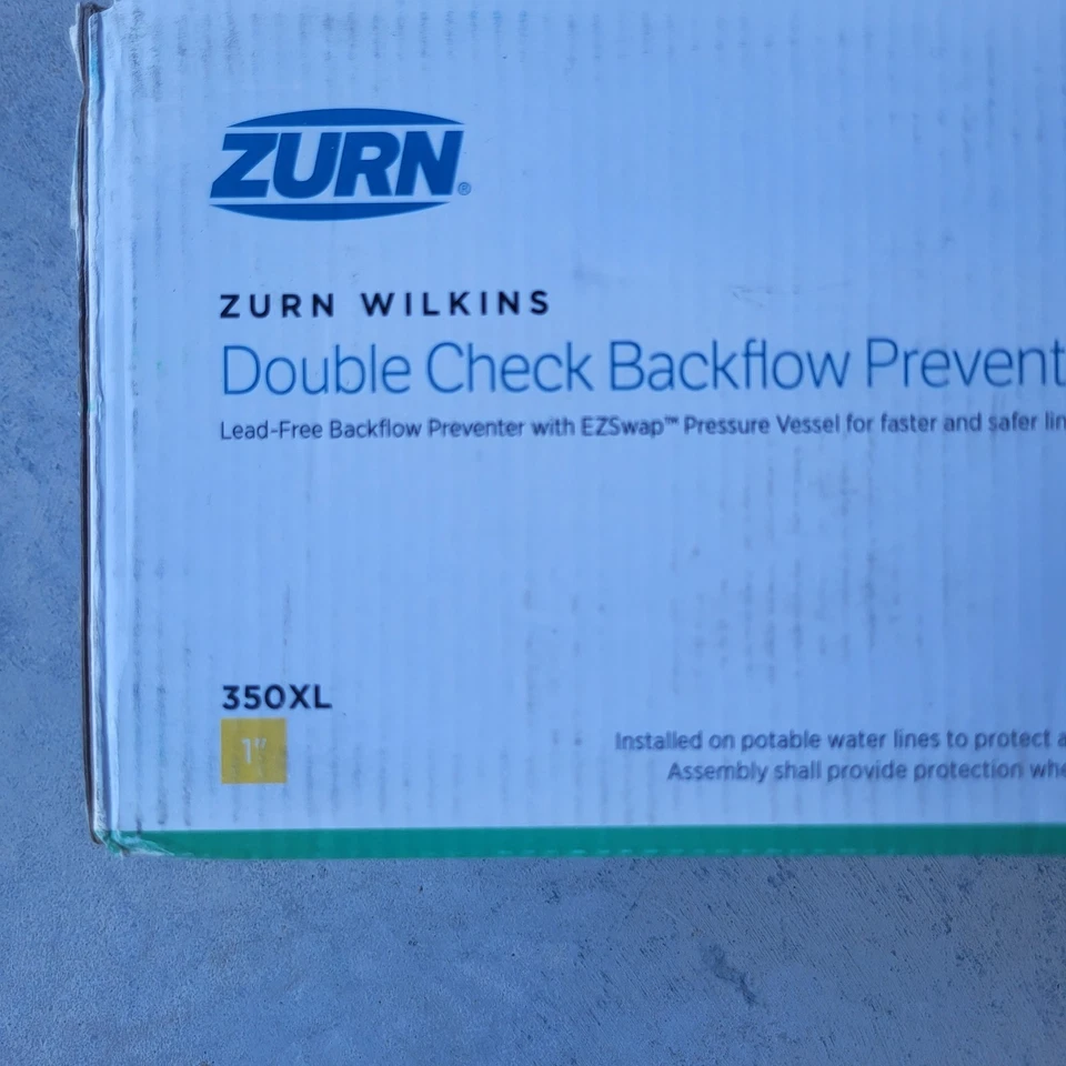Zurn Wilkins 1-350XL 1 polegada válvula de retenção dupla conjunto de prevenção de refluxo - NOVO - Imagem 3 de 4