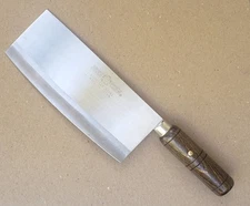 Joyce Chen. Cleaver Stainless Steel 8" Blade. Wood Handle. Made In Japan.