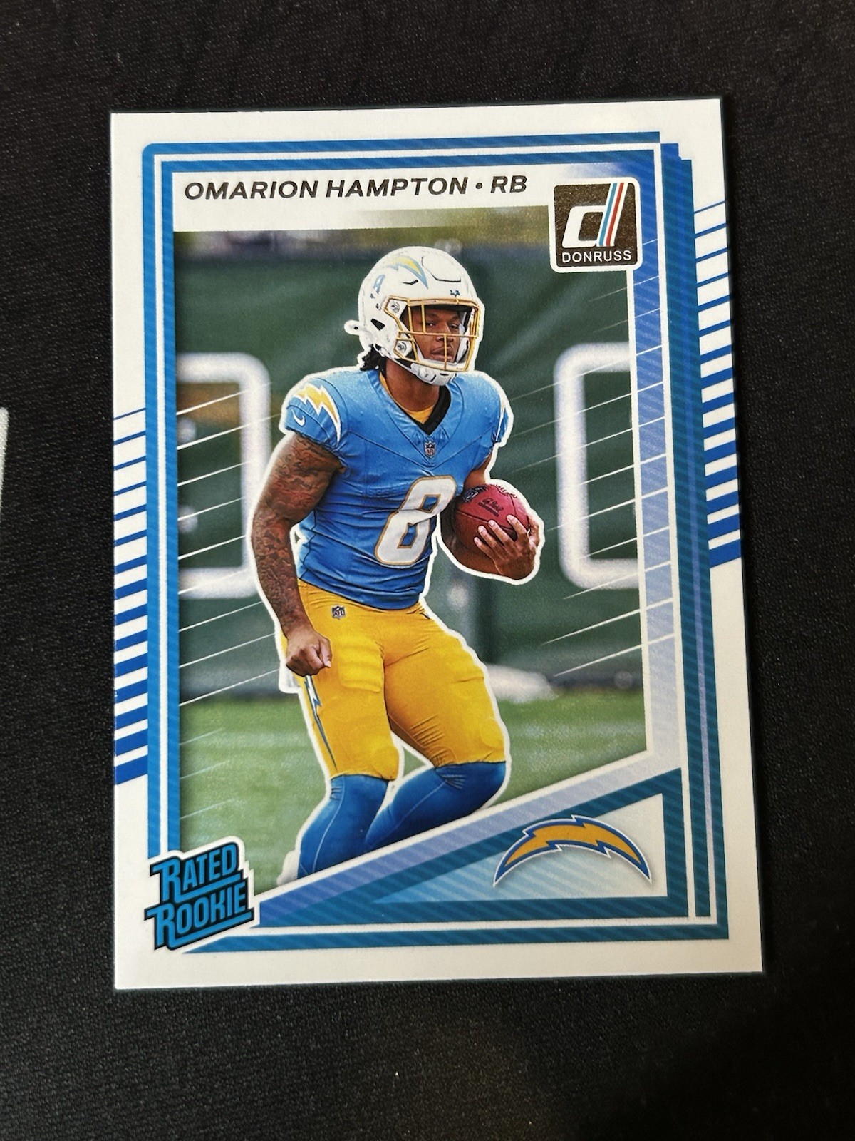 2025 Panini Donruss - Rated Rookie Omarion Hampton #303 (RC) Chargers