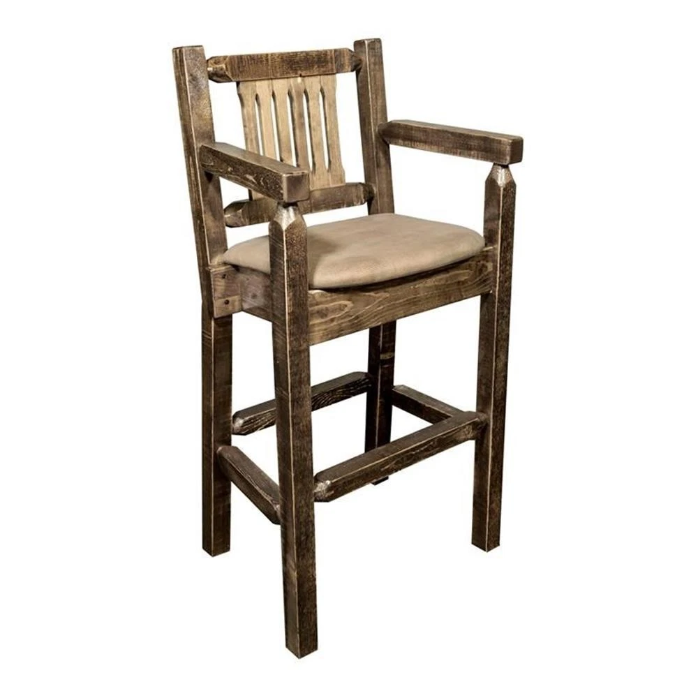 Montana Woodworks Homestead Collection Captain's Barstool - Thumbnail 4