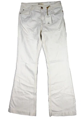 C&A Flare Lag Damen Hose Stretch Jeansoptik Schlaghose Denim beige Regular Gr.40 - Bild 1 von 4