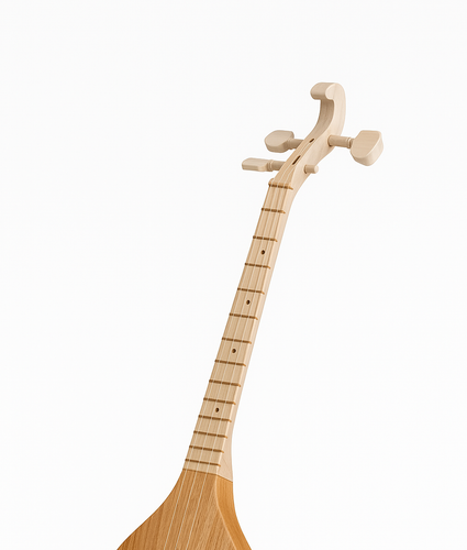 Handcrafted Georgian Panduri | Traditional 3-String Folk Instrument | Solid Wood - Picture 3 of 3