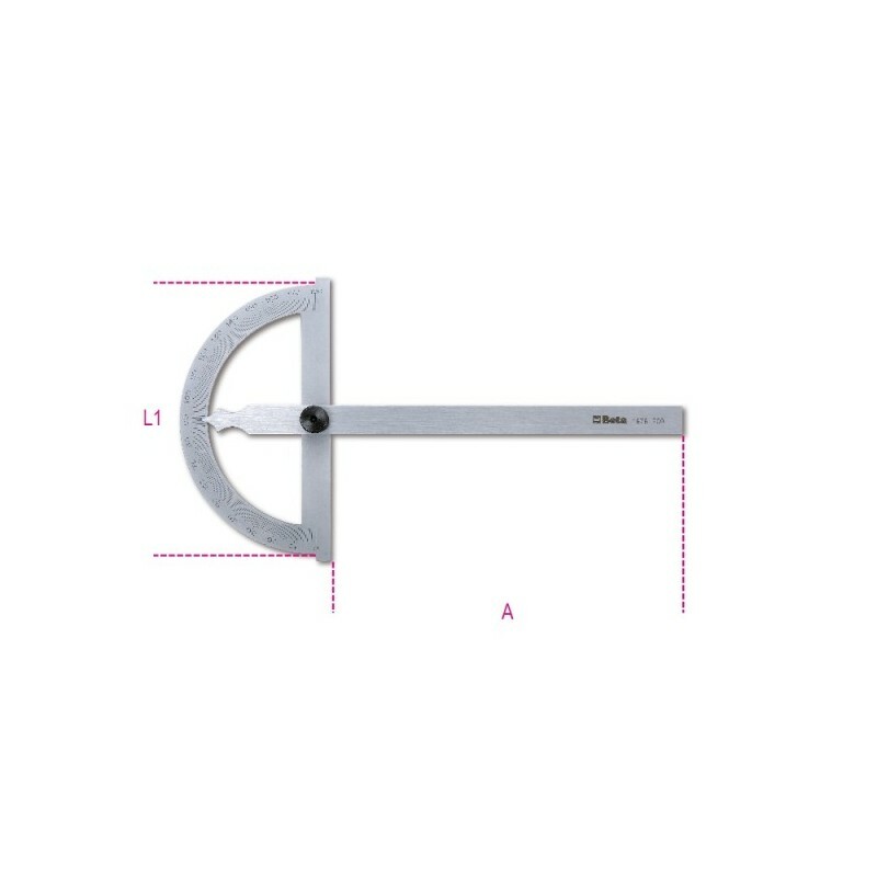 Goniometri semplici in acciaio inossidabile A ~ 200 art. 1676