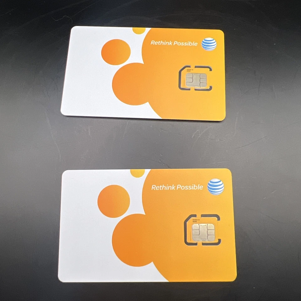 New Unactivated AT&T Micro SIM card •Prepaid & Postpaid • 4G (2pack) - Image 2 of 2
