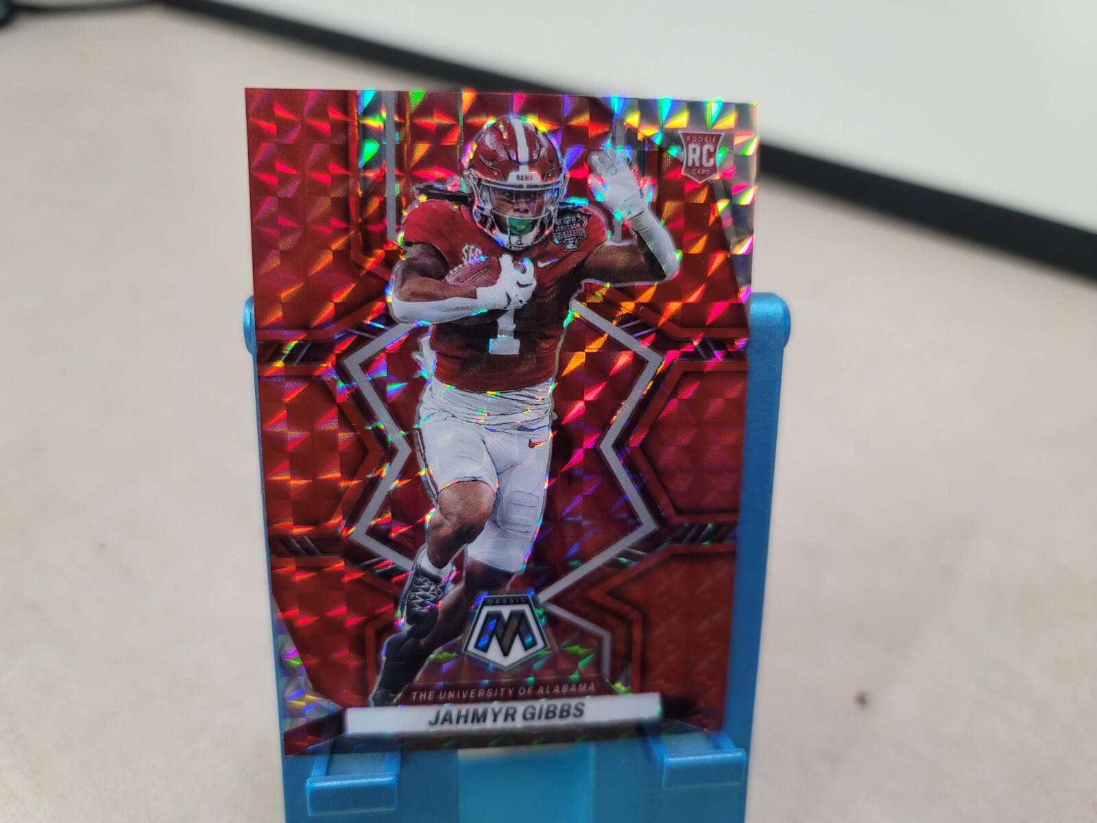 2023 Panini Mosaic Draft Picks - #8 Jahmyr Gibbs (RC) /99 Red