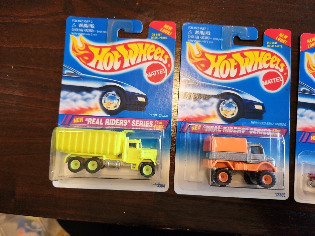 Hot Wheels 1995 Real Riders Series Set Of 4 With Protector