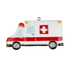Medical Ambulance Emergency EMT  Personalized Christmas Tree Ornament