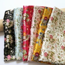 1 Yard X 1.48 meter  Retro Scarf Fabric Soft Satin Printed Material