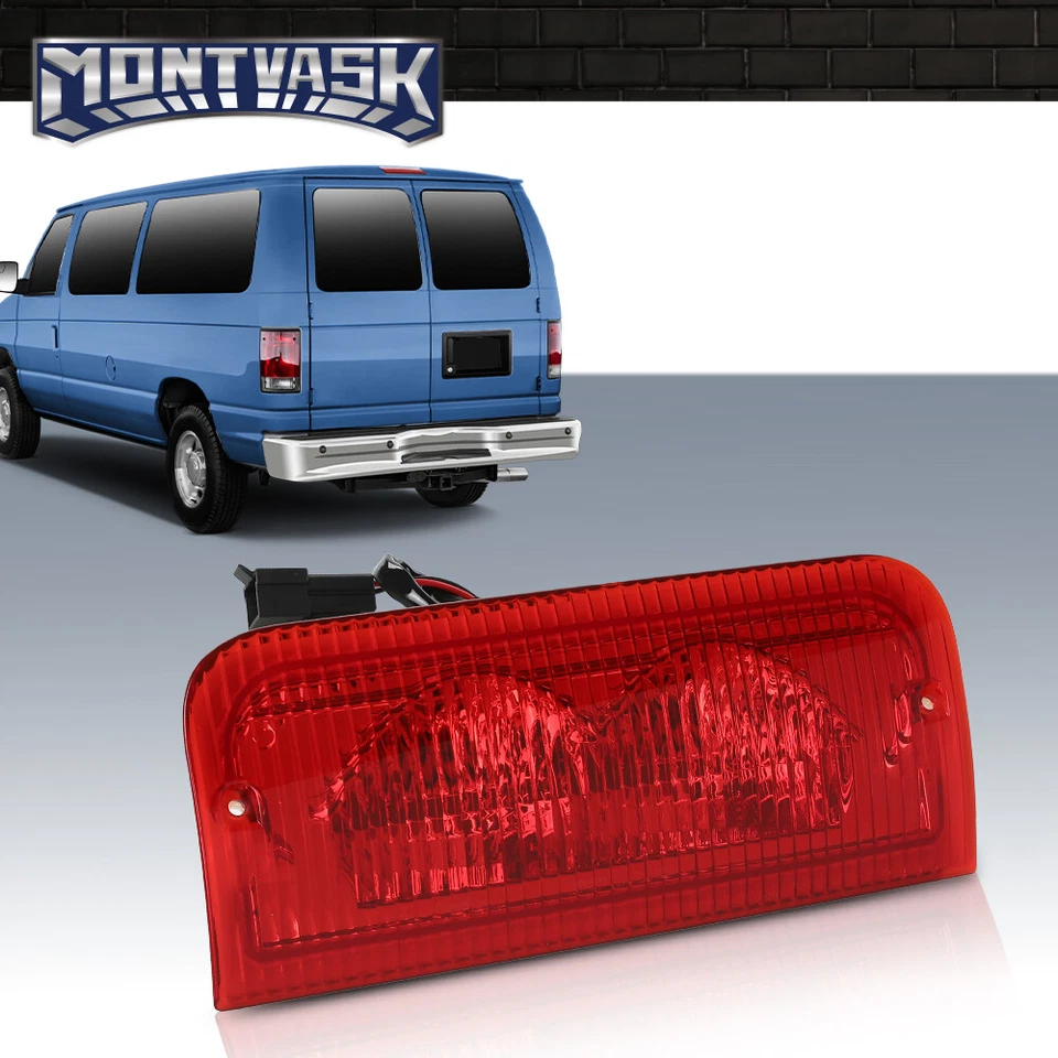 Ajuste para 2008-2014 Ford E150 E250 E350 Super Duty terceira luz de freio lâmpada traseira vermelha - Imagem 2 de 4