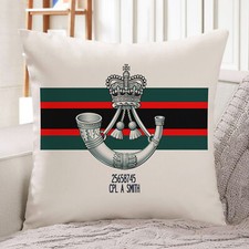 The Rifles Cushion Cover Personalised British Military Veteran Army Gift MC72