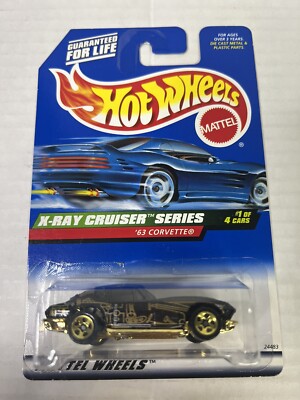 Hot Wheels X-Ray Cruiser Series '63 Corvette #H16 Diecast Gold Toy