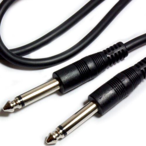 2m 6.35mm Mono Male to Male Guitar Cable ¼" Instrument Audio Jack Plug Lead - Picture 1 of 1