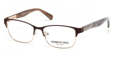 Kenneth Cole New York KC0317 Brown 046 Metal Optical Eyeglasses Frame 54-16-140