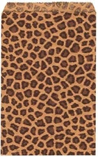 (100) 6" X 9" BIG Paper Bags Cheetah Leopard Animal Print Party Retail