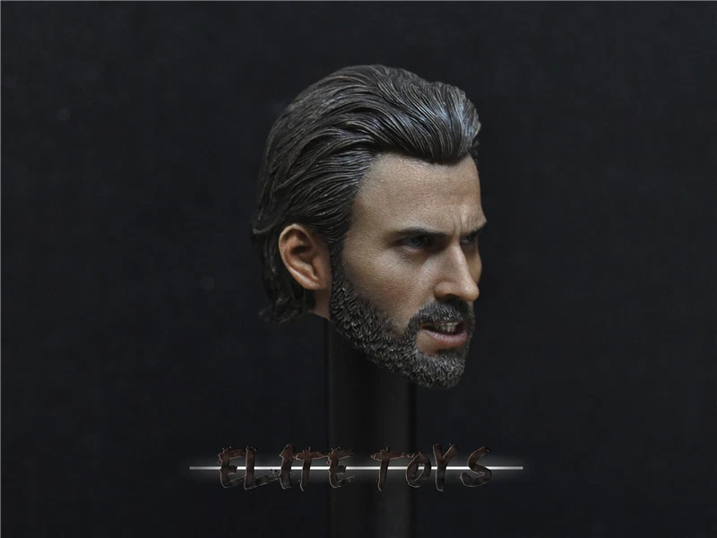 Figura masculina 1/6 cabeza esculpida Capitán América Steve para 12" Hot Toys Phicen COO Foto 3 de 4