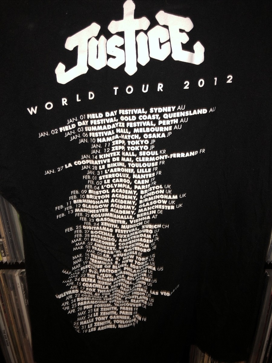 justice world tour 2012 shirt Size Small Ed Banger Records Woman