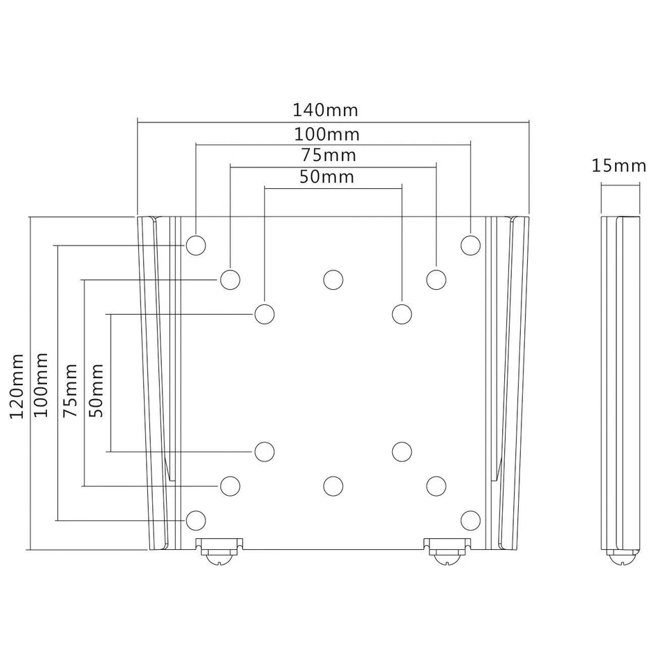 LED TV Monitor Wall Mount for ASUS Acer Dell HP NEC LG 19 20 21 22 23 24 26 27" - Image 2 of 4