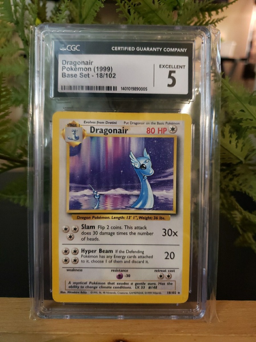 1999 dragonair pokemon card Base Set 18/102 Cards choose and discard. Dragonair [Rainbow Foil] #E11 Prices