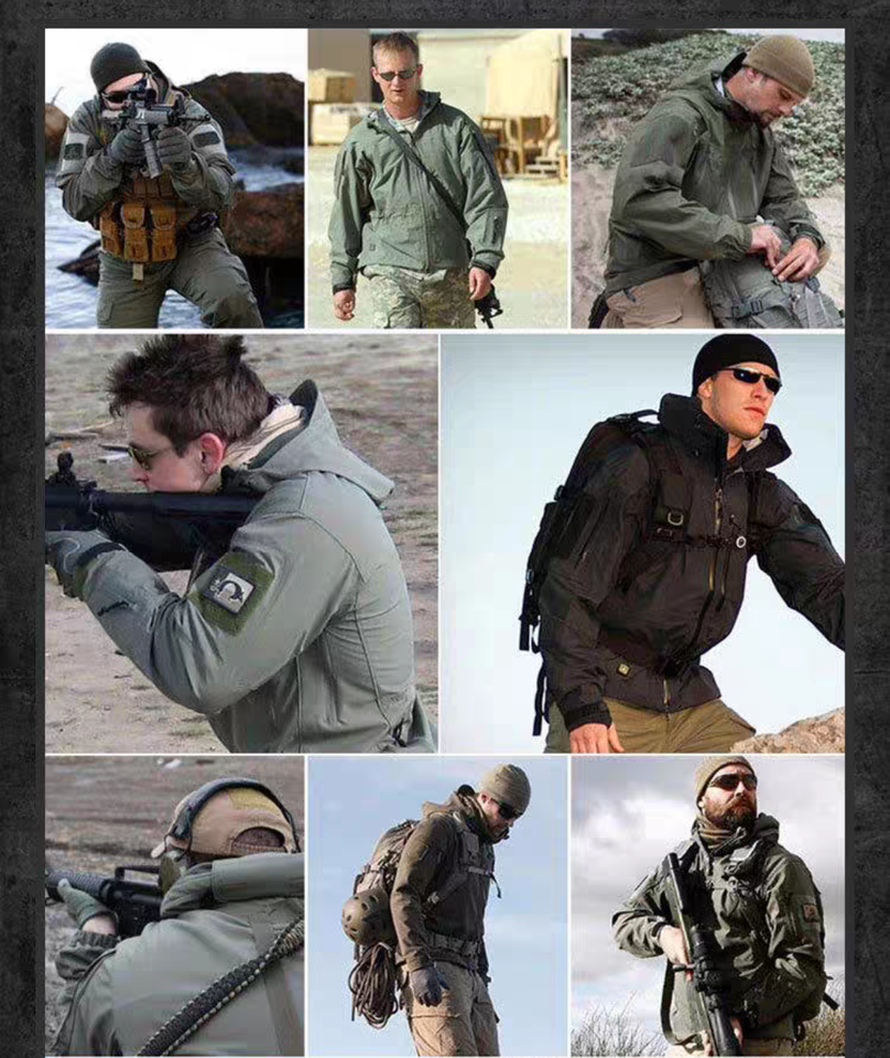Mens Winter Jacket Warm Waterproof Hooded Combat Outdoor Tactical Coat