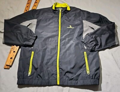 Pebble Beach Jacket Mens XL Black Water Wind Resistant Zip Golf Preformance Prep