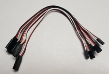5 PCS - 6  INCH PARALLEL FUTABA 22AWG SERVO EXTENSIONS