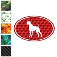 Boxer Oval Dog, Vinyl Decal Sticker, 40 Patterns  3 Sizes, 3640