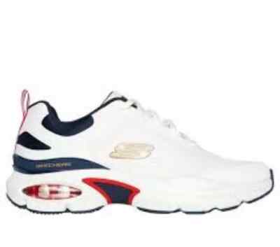 White Skechers Shoe Men Mesh Sport Comfort Casual Air Memory Foam Lace Up  232654