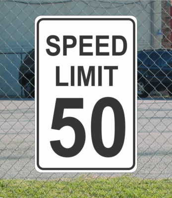 Speed Limit 50 Metal Sign for Street Road Highway Parking Lot 12''x18'' mph