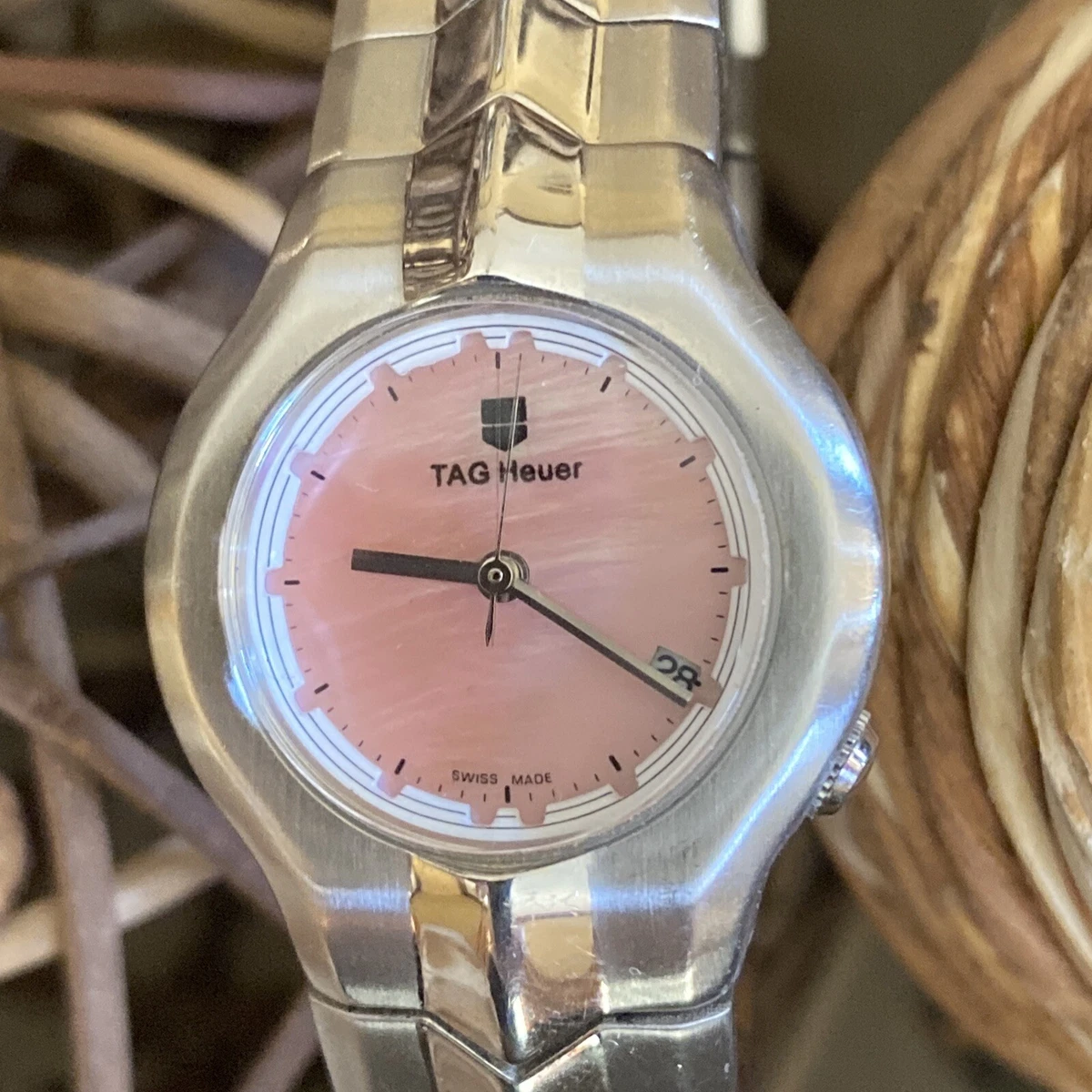 Tag heuer pink hot sale mother of pearl watch
