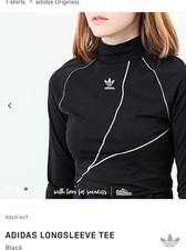 NWT Adidas Originals Top Womens Size S Athletic Fit Long Sleeve Stretch